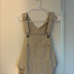 Beige Overalls with Adjustable Straps